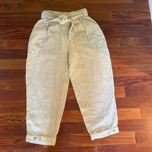 Free People Cream Trousers